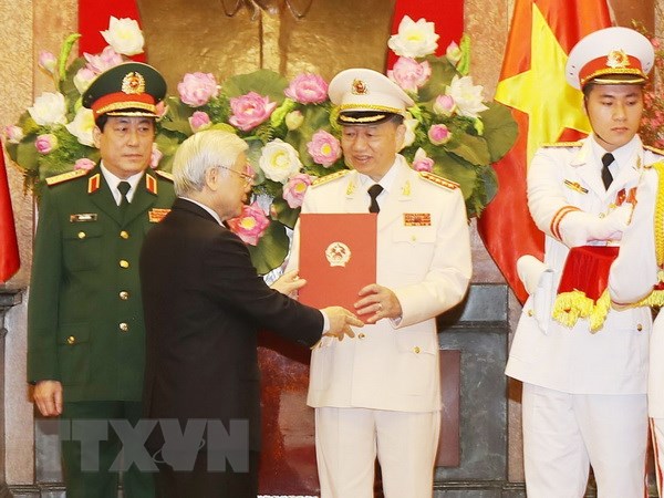 Hai đồng chí Tô Lâm và Lương Cường được phong hàm Đại tướng