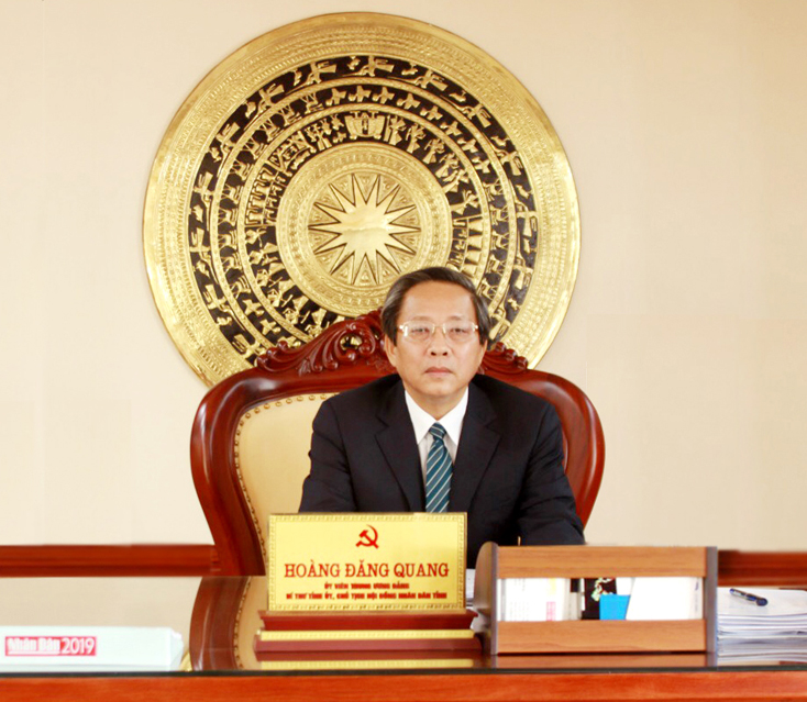 Thư chúc mừng năm mới-Xuân Kỷ Hợi 2019 của đồng chí Hoàng Đăng Quang, Ủy viên Trung ương Đảng, Bí thư Tỉnh ủy, Chủ tịch HĐND tỉnh