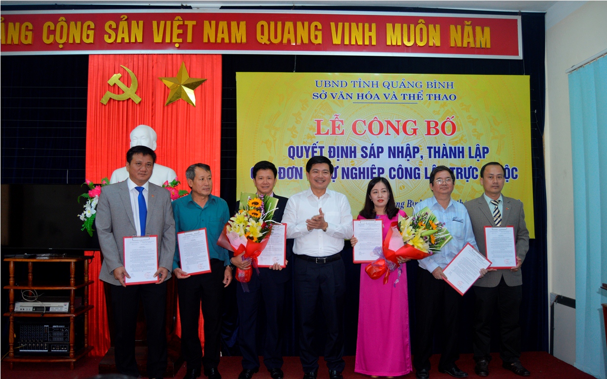 Sở Văn hóa-Thể thao: Thành lập, sáp nhập các đơn vị sự nghiệp công lập trực thuộc