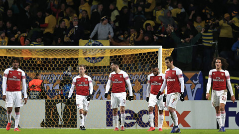 BATE 1-0 Arsenal: Pháo thủ thua sốc