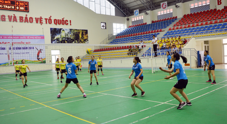 Khai mạc giải bóng chuyền nữ Công an tỉnh Quảng Bình năm 2019