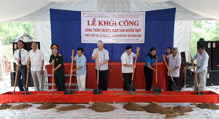 Tuyên Hóa: Xây dựng điểm trường mầm non cho học sinh vùng khó