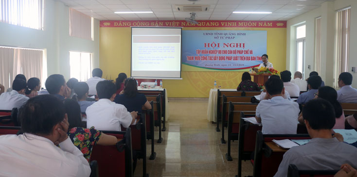 Tập huấn nghiệp vụ cán bộ xây dựng văn bản quy phạm pháp luật
