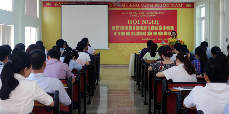 Đảng ủy Sở Tư pháp: Học tập, quán triệt các văn bản của Trung ương