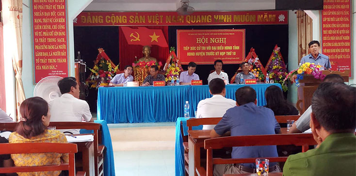 Đại biểu HĐND tỉnh tiếp xúc cử tri tại huyện Quảng Trạch