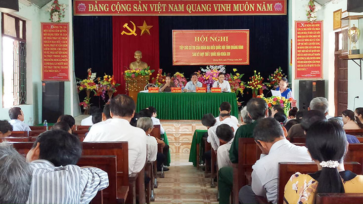 Đại biểu Quốc hội tiếp xúc cử tri sau kỳ họp thứ 7, Quốc hội khóa XIV