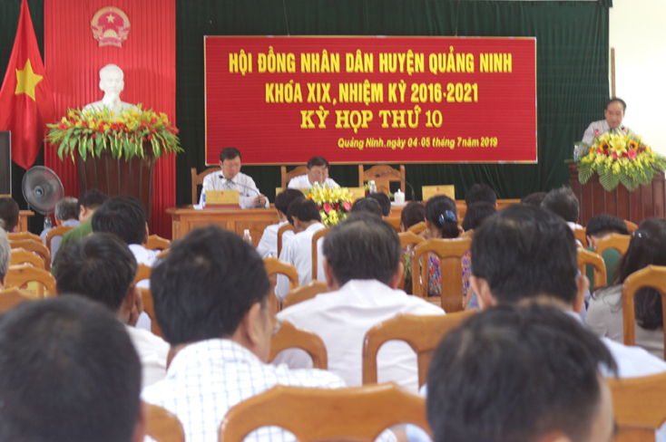 HĐND huyện Quảng Ninh: Thông qua các nghị quyết, phấn đấu hoàn thành các chỉ tiêu kinh tế-xã hội