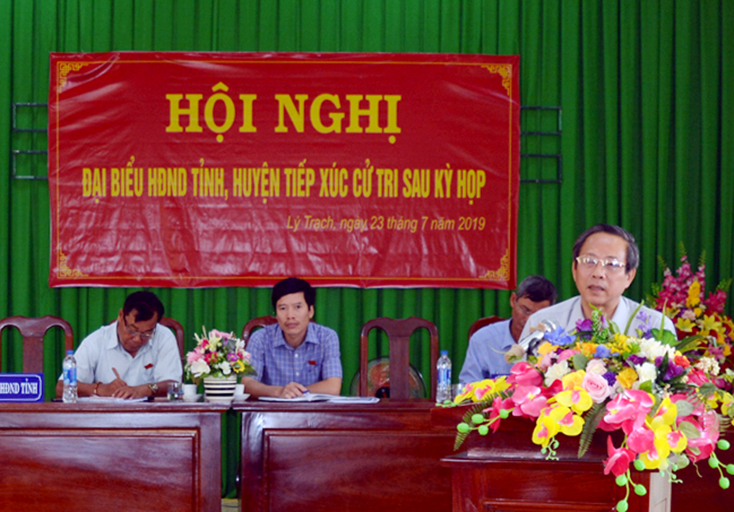 Đại biểu HĐND tỉnh tiếp xúc cử tri huyện Bố Trạch