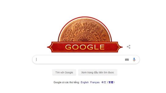 Google trưng doodle hình trống đồng mừng Ngày Quốc khánh Việt Nam