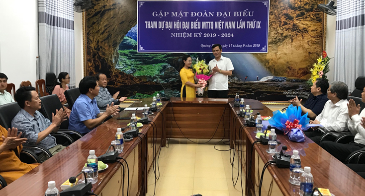 Gặp mặt đoàn đại biểu dự Đại hội đại biểu toàn quốc Mặt trận Tổ quốc Việt Nam lần thứ IX