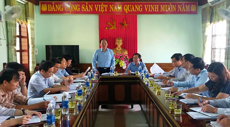 Ban Tổ chức Tỉnh ủy làm việc với Huyện ủy Quảng Ninh
