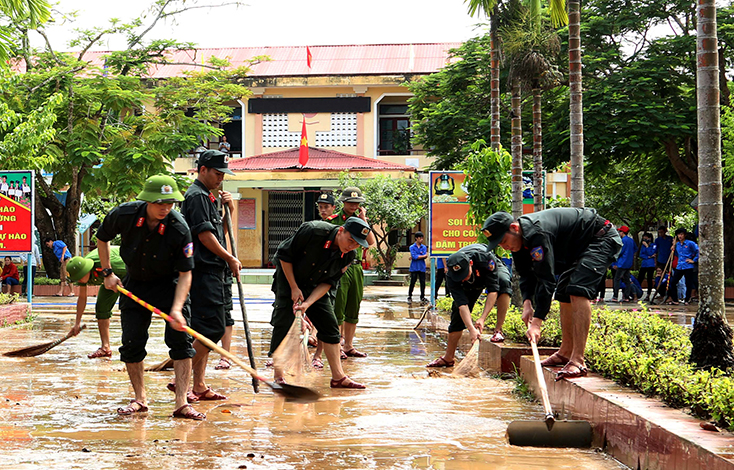 Công an Quảng Bình:  Sẵn sàng ứng cứu khi có mưa bão