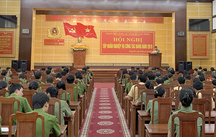 Đảng ủy Công an tỉnh:  Tập huấn nghiệp vụ công tác Đảng năm 2019