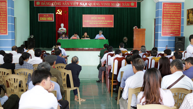 Đại biểu Quốc hội tiếp xúc cử tri tại huyện Tuyên Hóa và Minh Hóa