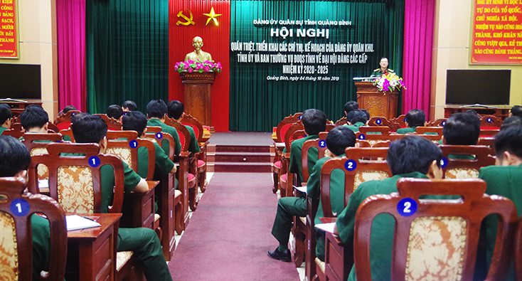 Đảng ủy Quân sự tỉnh: Triển khai chỉ thị, kế hoạch tổ chức đại hội Đảng các cấp nhiệm kỳ 2020-2025