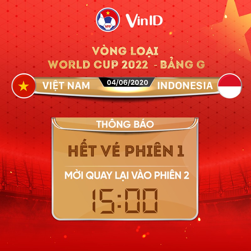 Tiếp tục "cháy vé" trận ĐT Việt Nam gặp ĐT Indonesia