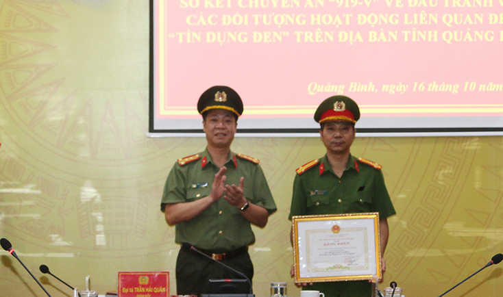 Công an tỉnh: Sơ kết chuyên án 919-V đấu tranh tội phạm hoạt động "tín dụng đen"