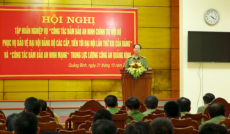 Tập huấn bảo đảm an ninh chính trị nội bộ, bảo vệ đại hội Đảng các cấp