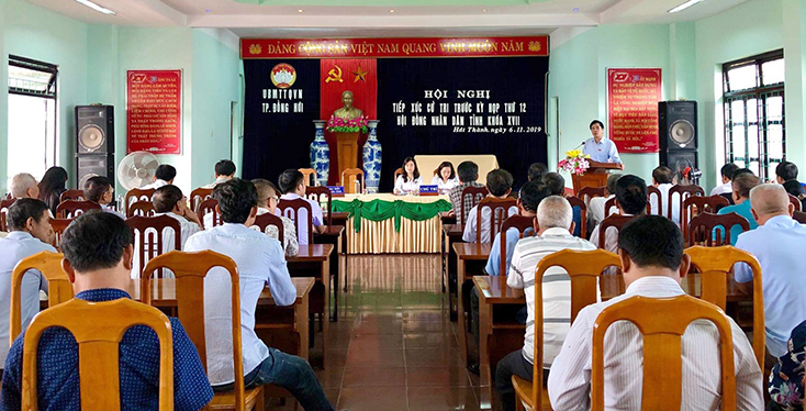 Đại biểu HĐND tỉnh tiếp xúc cử tri TP. Đồng Hới trước kỳ họp thứ 12