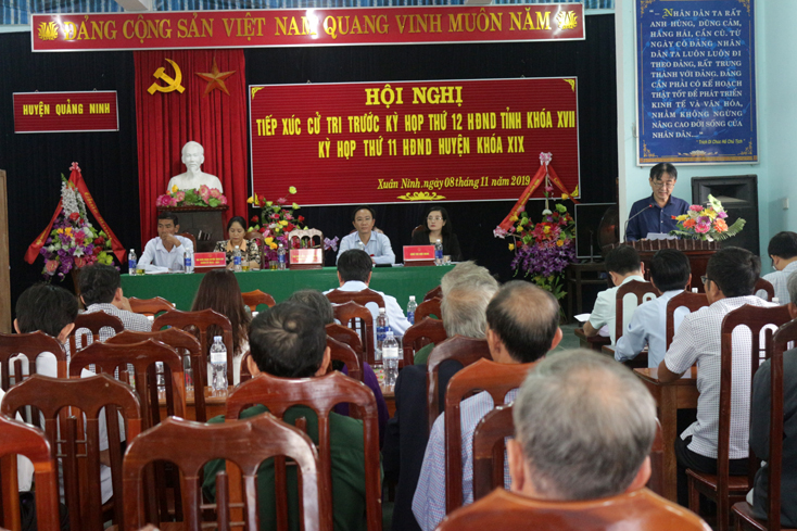 Đại biểu HĐND tỉnh tiếp xúc cử tri huyện Quảng Ninh