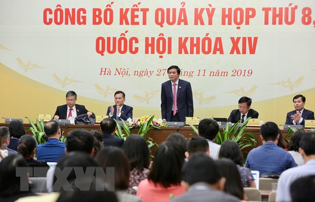 Kỳ họp thứ 8 hoàn thành chương trình với nhiều nội dung quan trọng