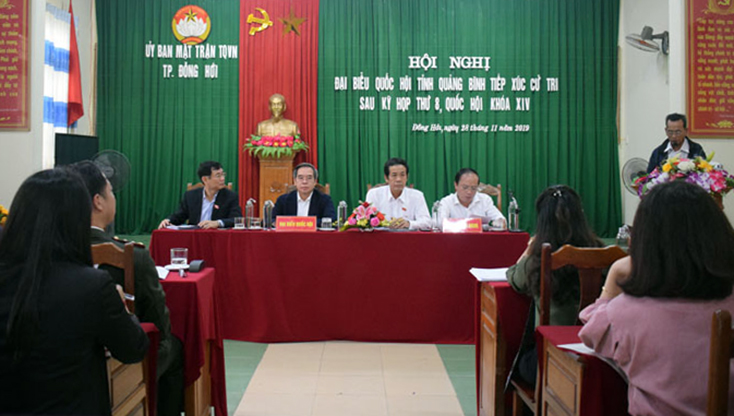 Đoàn đại biểu Quốc hội tỉnh tiếp xúc cử tri TP. Đồng Hới