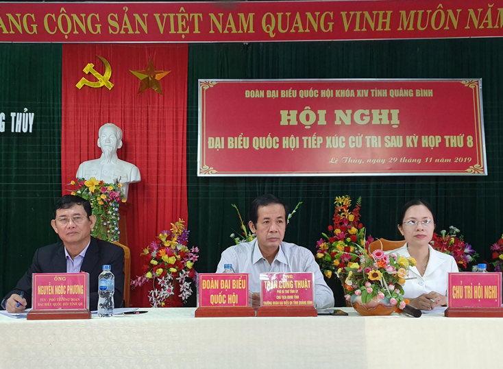 Đoàn đại biểu Quốc hội tỉnh tiếp xúc cử tri huyện Lệ Thủy