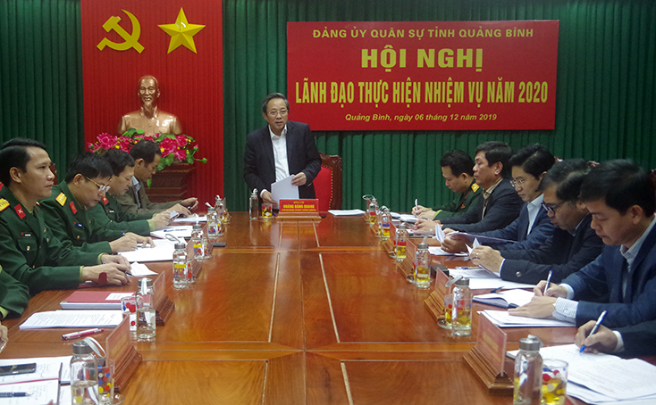 Đảng ủy Quân sự tỉnh: Hội nghị lãnh đạo thực hiện nhiệm vụ năm 2020