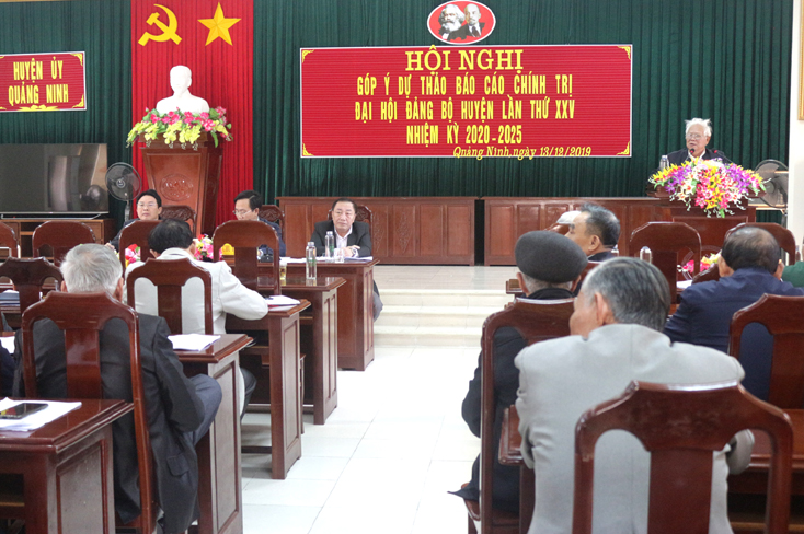 Quảng Ninh: Góp ý vào dự thảo Báo cáo chính trị Đại hội Đảng bộ huyện lần thứ XXV