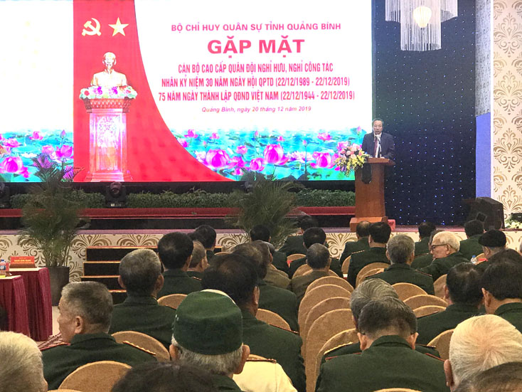 Bộ chỉ huy Quân sự tỉnh: Gặp mặt cán bộ Quân đội nghỉ hưu, nghỉ công tác trên địa bàn tỉnh