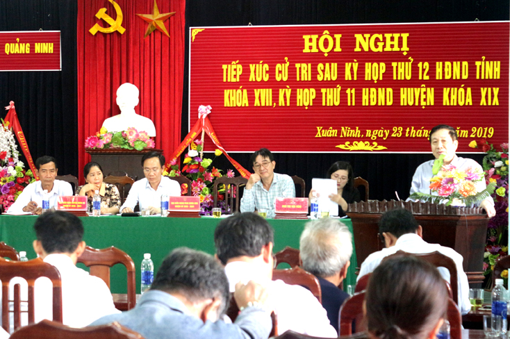 Đại biểu HĐND tỉnh tiếp xúc cử tri huyện Quảng Ninh và TP. Đồng Hới