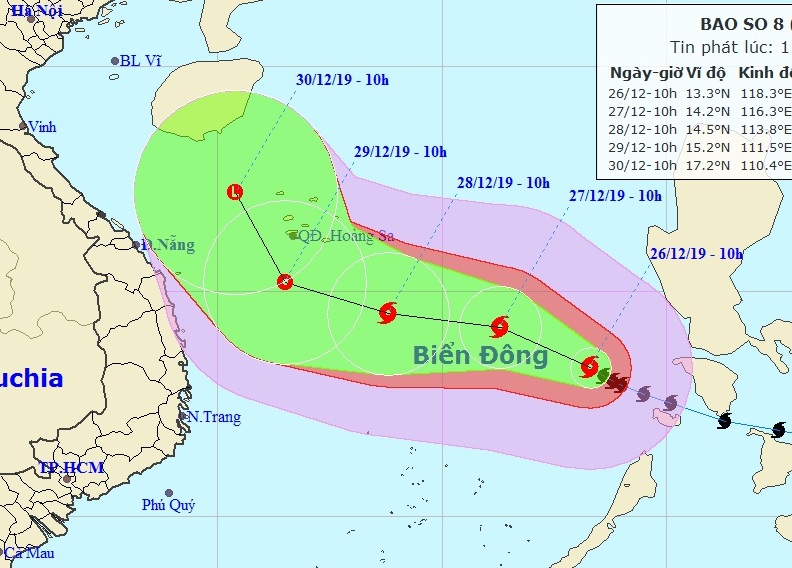 Công điện chỉ đạo khẩn trương ứng phó bão số 8