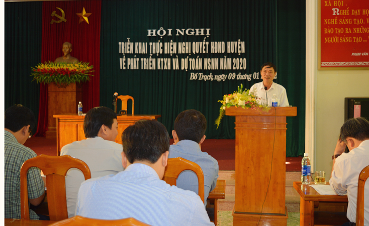 Bố Trạch: Triển khai nhiệm vụ phát triển kinh tế - xã hội năm 2020
