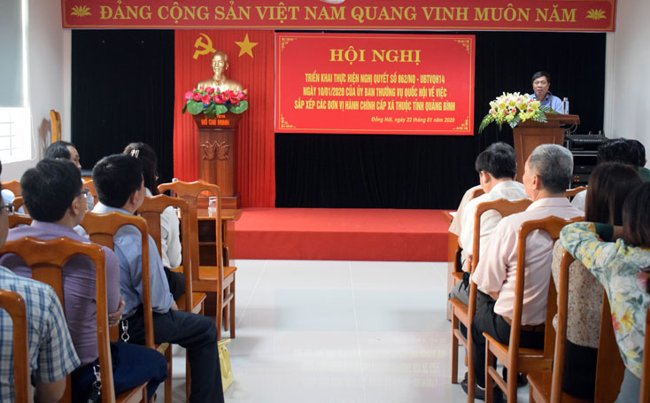 TP. Đồng Hới: Triển khai thực hiện Nghị quyết số 862/NQ-UBTVQH14 về việc sắp xếp các đơn vị hành chính cấp xã