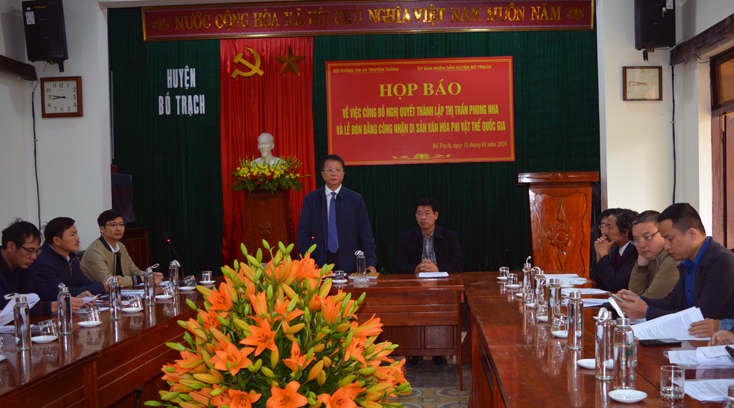 Bố Trạch: Họp báo chuẩn bị tổ chức các sự kiện quan trọng