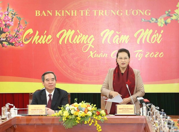 Chủ tịch Quốc hội Nguyễn Thị Kim Ngân làm việc với Ban Kinh tế TW