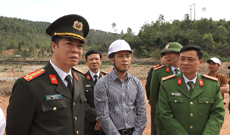 Giám đốc Công an tỉnh kiểm tra công tác đảm bảo ANTT tại công trình thủy lợi Rào Nan