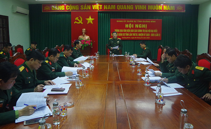 Đảng uỷ Quân sự tỉnh: Thông qua văn kiện đại hội Đảng bộ nhiệm kỳ 2020-2025