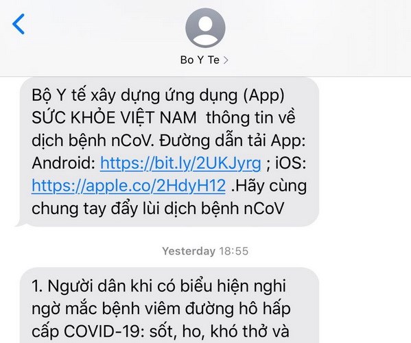 100% thuê bao nhận tin nhắn có nội dung liên quan đến dịch COVID-19
