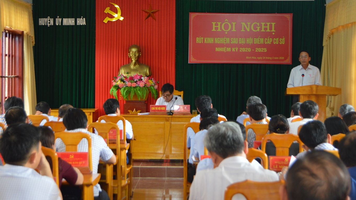 Minh Hóa: Rút kinh nghiệm sau đại hội điểm cấp cơ sở
