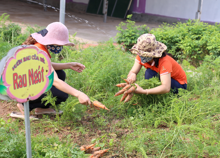 Các trường mầm non "tiếp sức" chống Covid-19