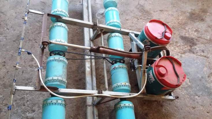 Nông dân sáng chế máy gieo sạ 4 trong 1