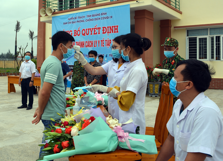 Bố Trạch: 83 công dân hoàn thành nhiệm vụ cách ly tập trung
