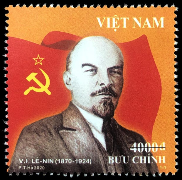 Phát hành bộ tem nhân kỷ niệm 150 năm ngày sinh V.I.Lenin