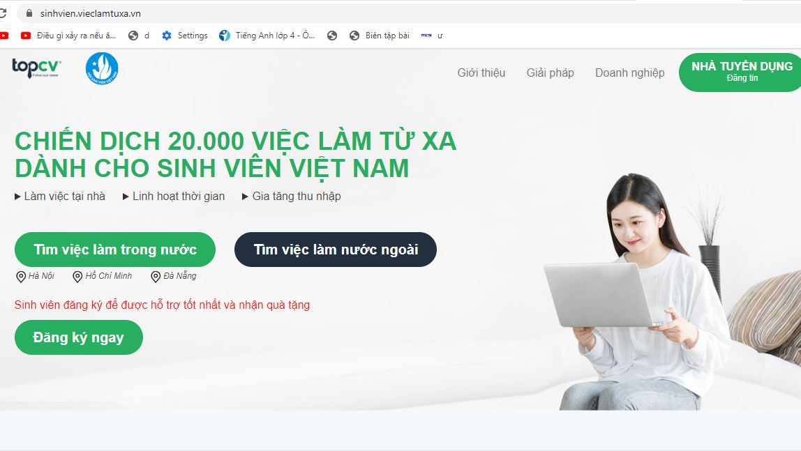 Khởi động chiến dịch 20.000 việc làm từ xa cho sinh viên