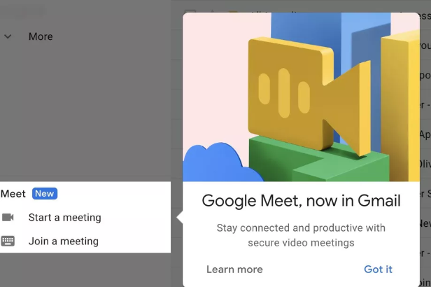 Google chính thức tích hợp ứng dụng cuộc gọi video Meet vào Gmail