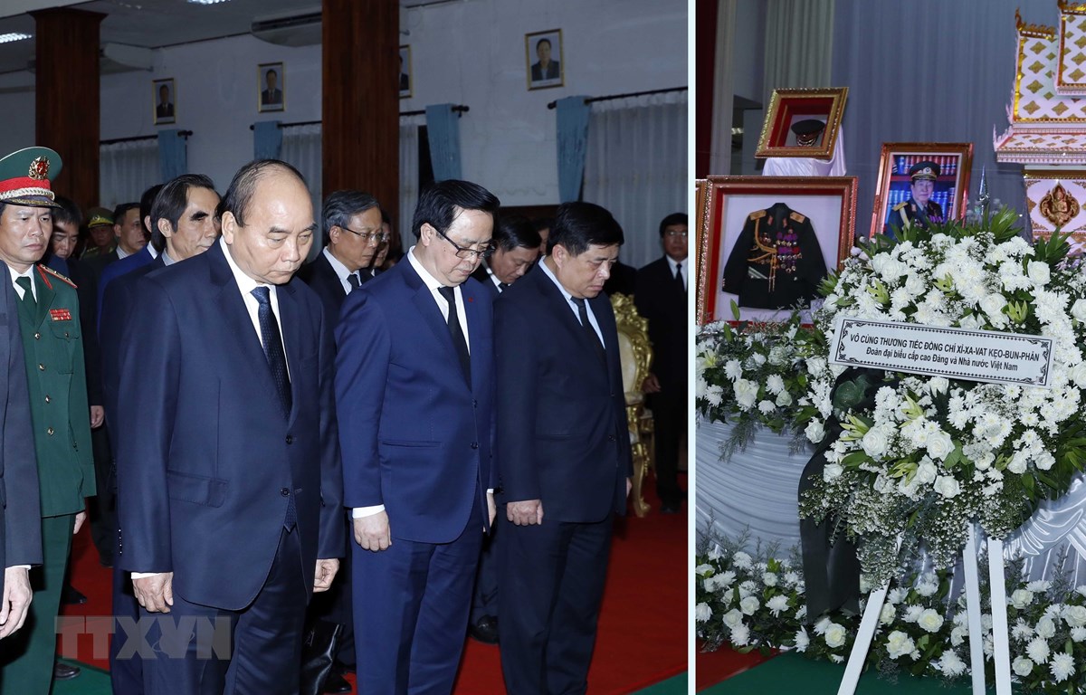 Thủ tướng Chính phủ Nguyễn Xuân Phúc dự Quốc tang nguyên Thủ tướng Chính phủ Lào