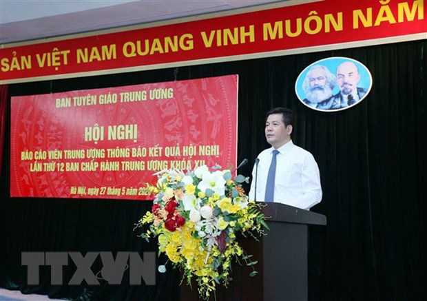 Tuyên truyền về kết quả Hội nghị lần thứ 12 Ban Chấp hành TW Đảng