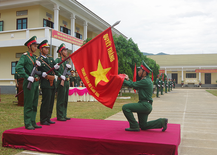 Bộ CHQS tỉnh tổ chức lễ tuyên thệ chiến sĩ mới năm 2020