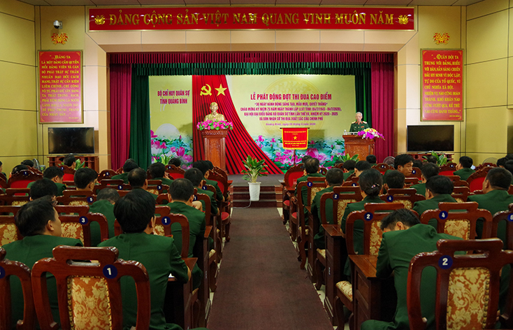 Bộ CHQS tỉnh phát động đợt thi đua cao điểm và đón nhận Cờ thi đua xuất sắc của Chính phủ